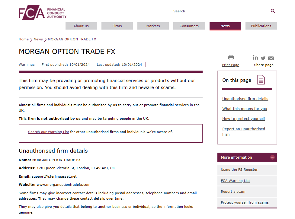  Morgan Option Trade Fx