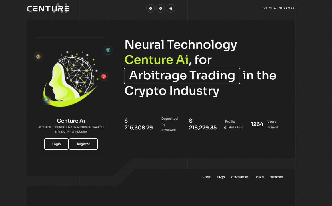 Homepage of Centure AI