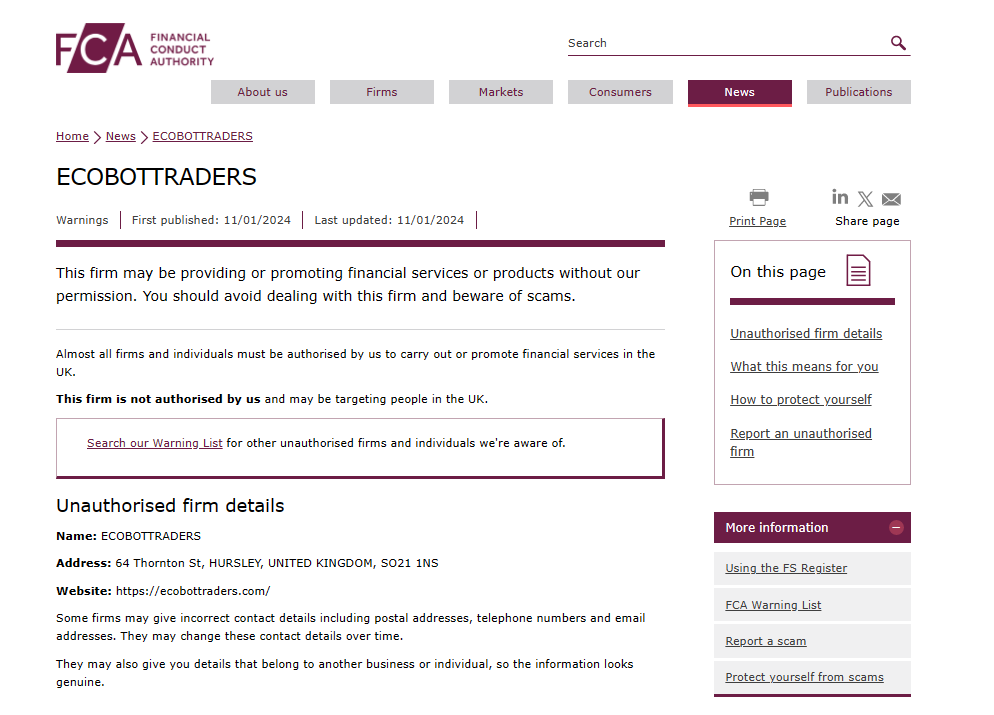 Ecobottraders-Warning