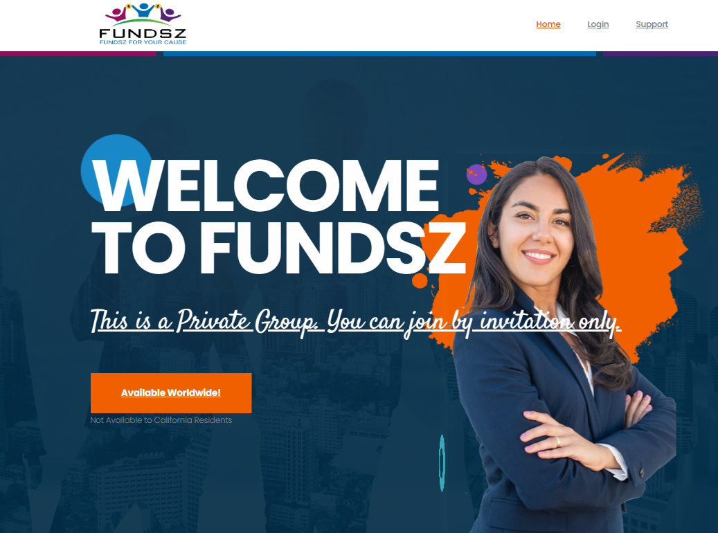  Homepage of Fundsz