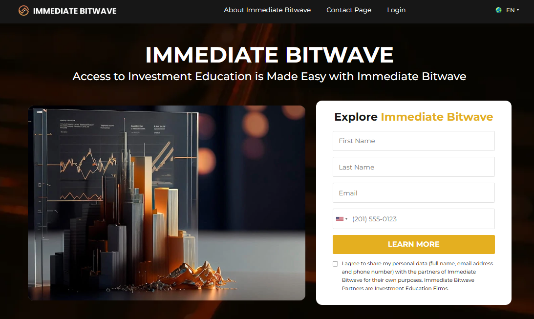 Immediate-Bitwave-homepage