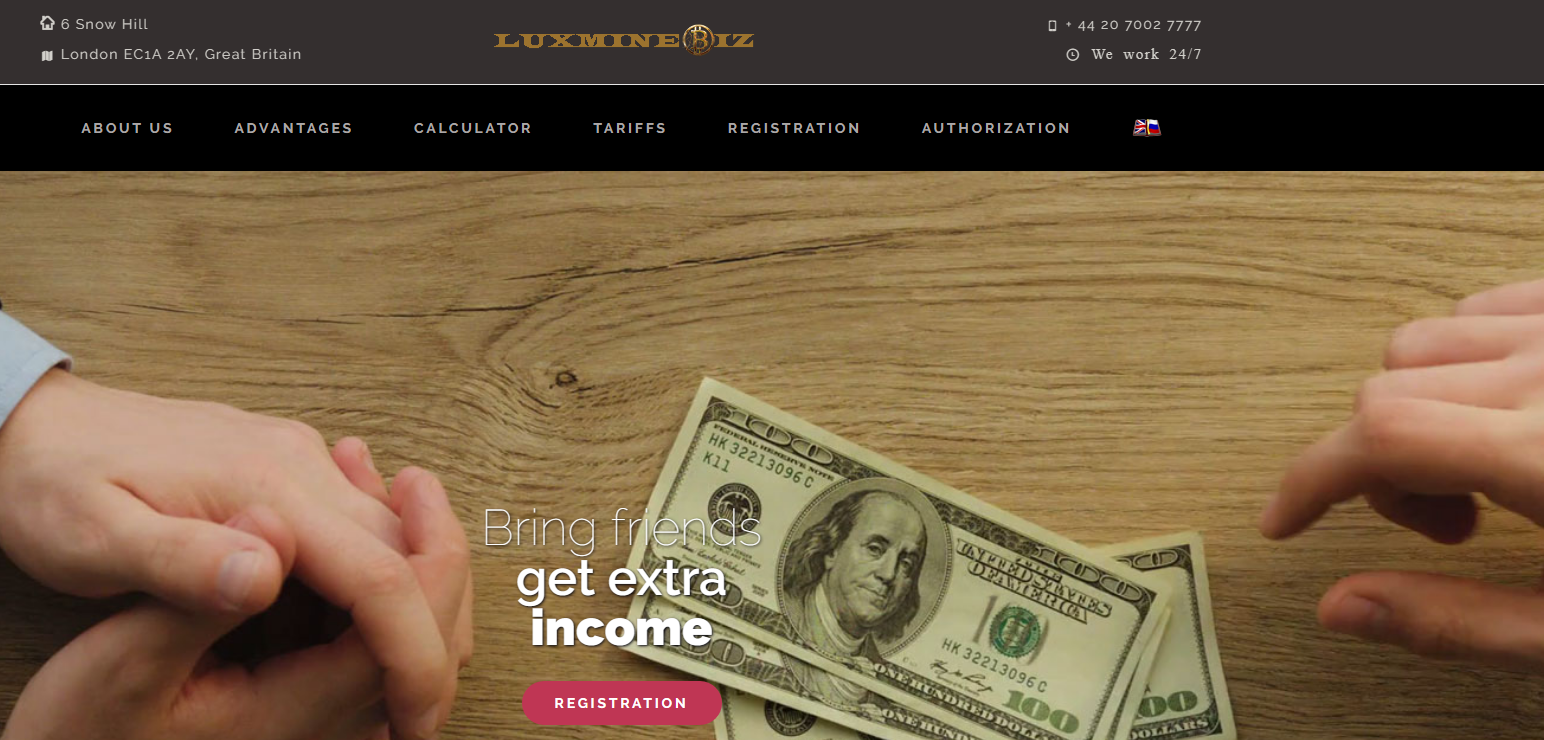 Homepage Of the Luxmine