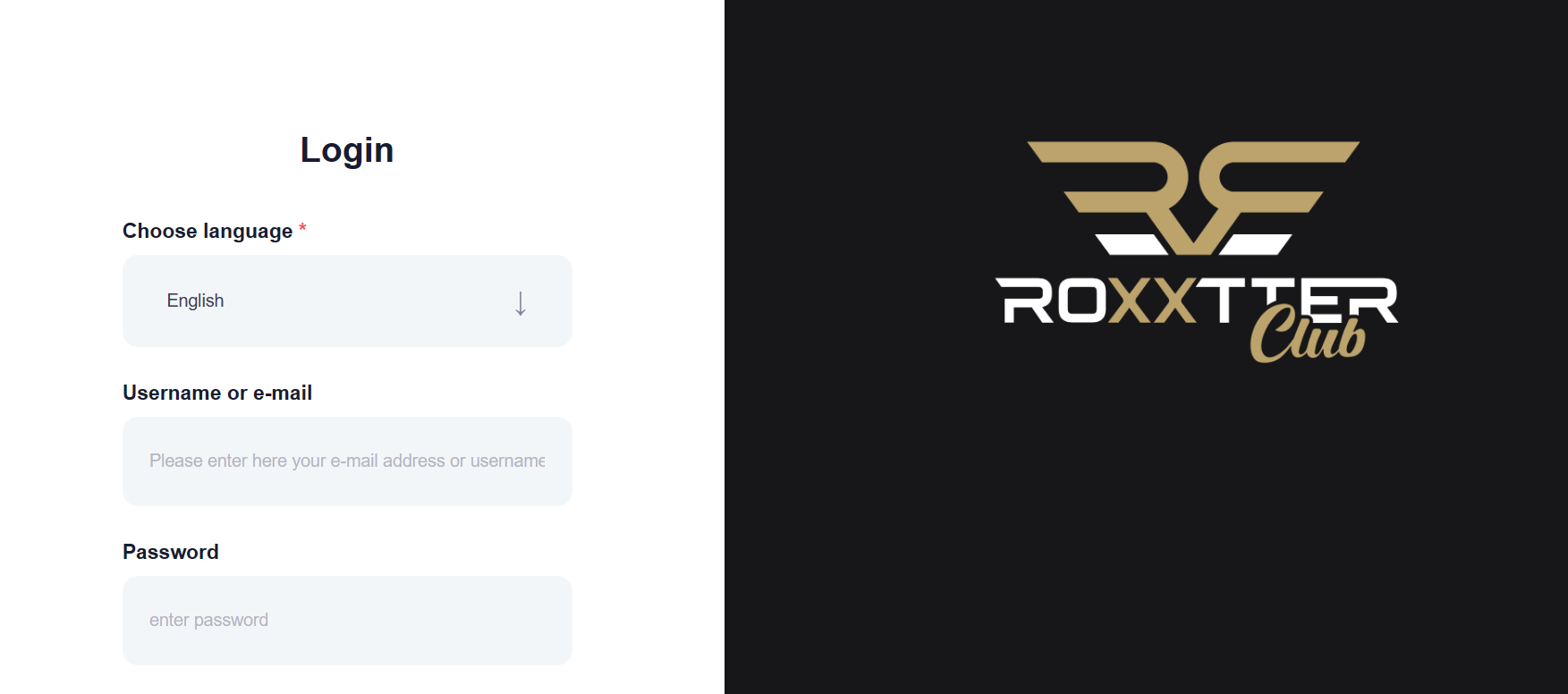 Homepage of Roxxtter Club
