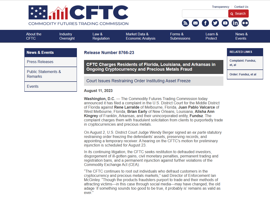 Warning-issued-by-CFTC-aginst-Fundsz