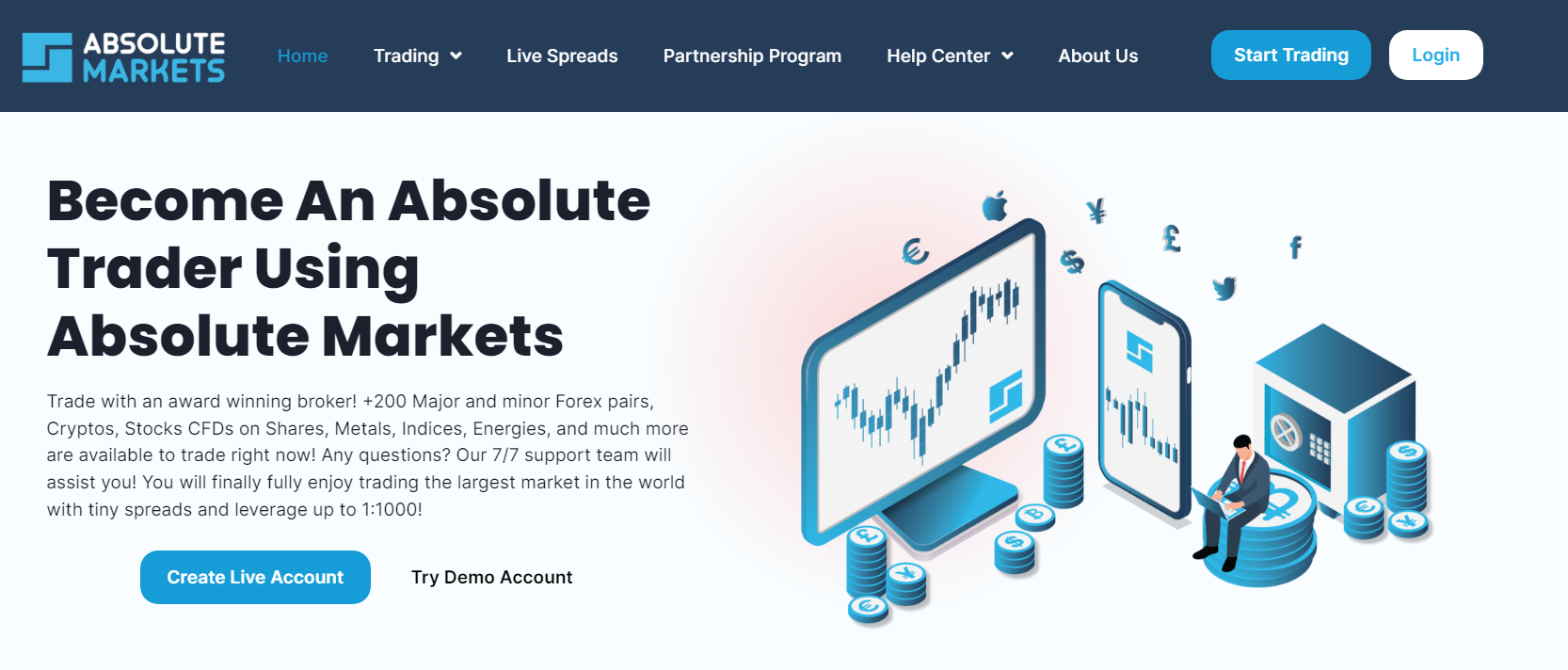 Absolute markets-homepage
