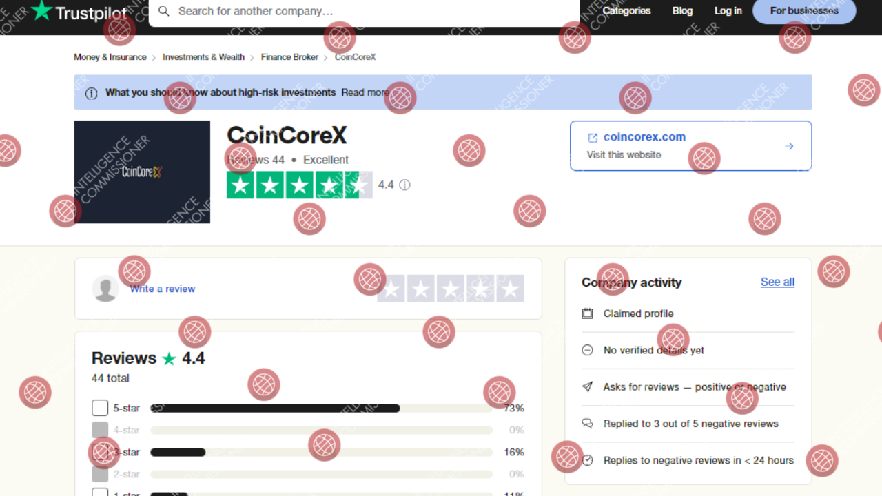 coincorex Trustpilot Reviews