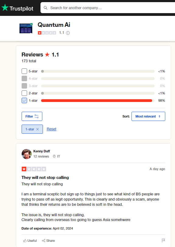 Quantum ai reviews on trustpilot