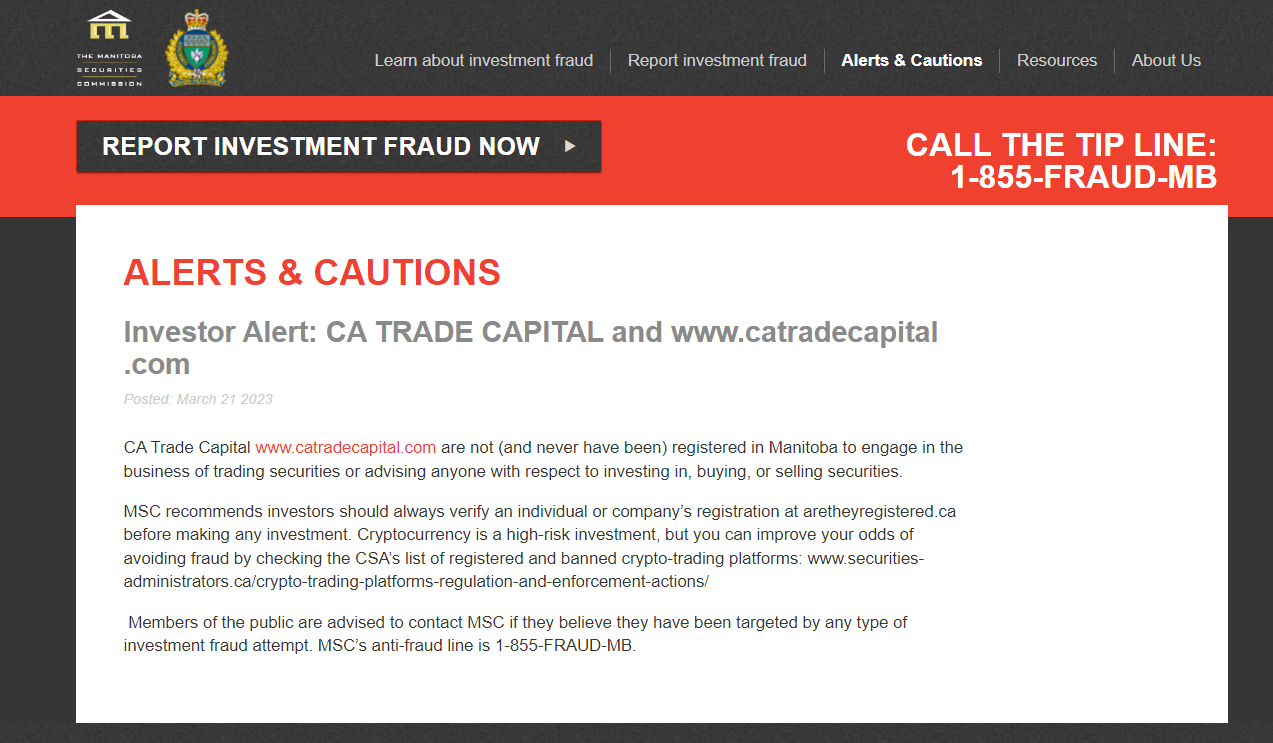 catradecapital msc warning