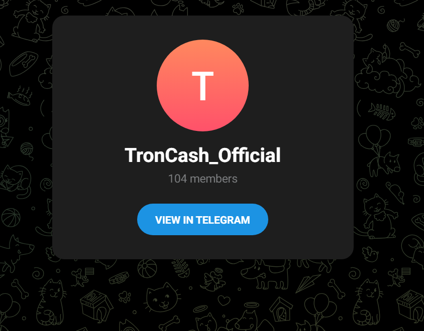 troncash-telegram-page