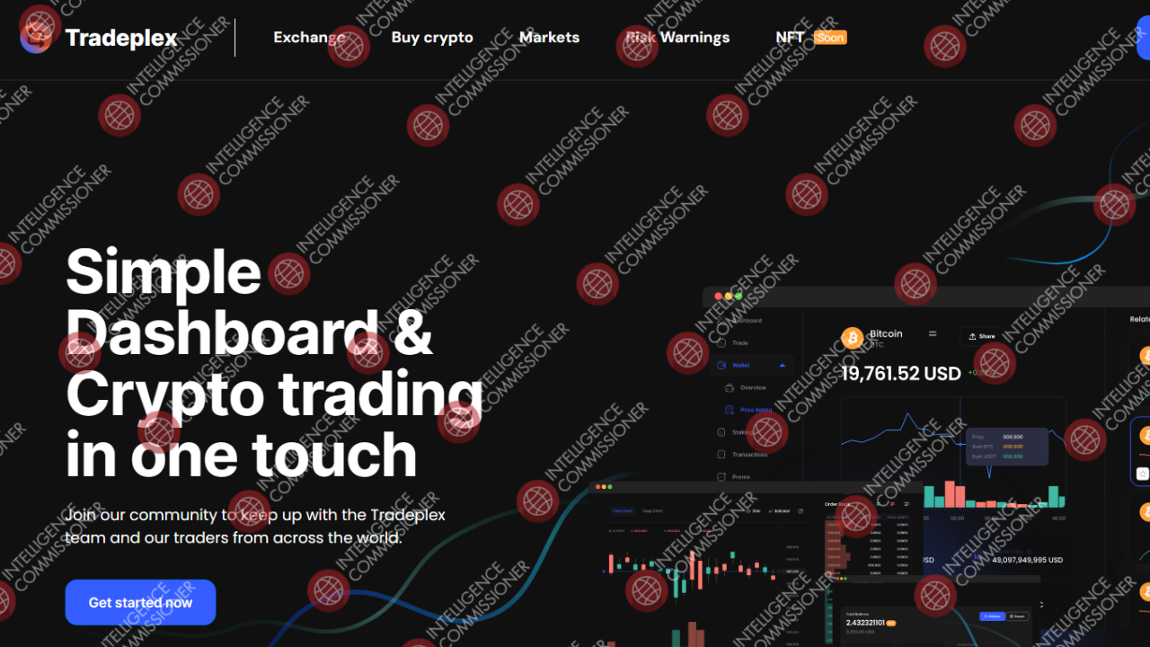 Tradeplex.io Homepage